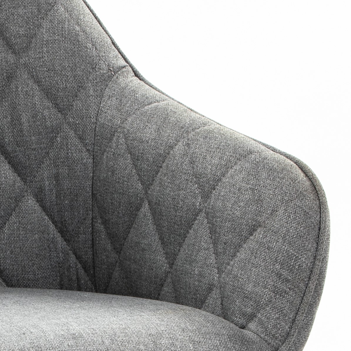 DL DIAMOND Grey Scandinavian Upholstered indoor chair